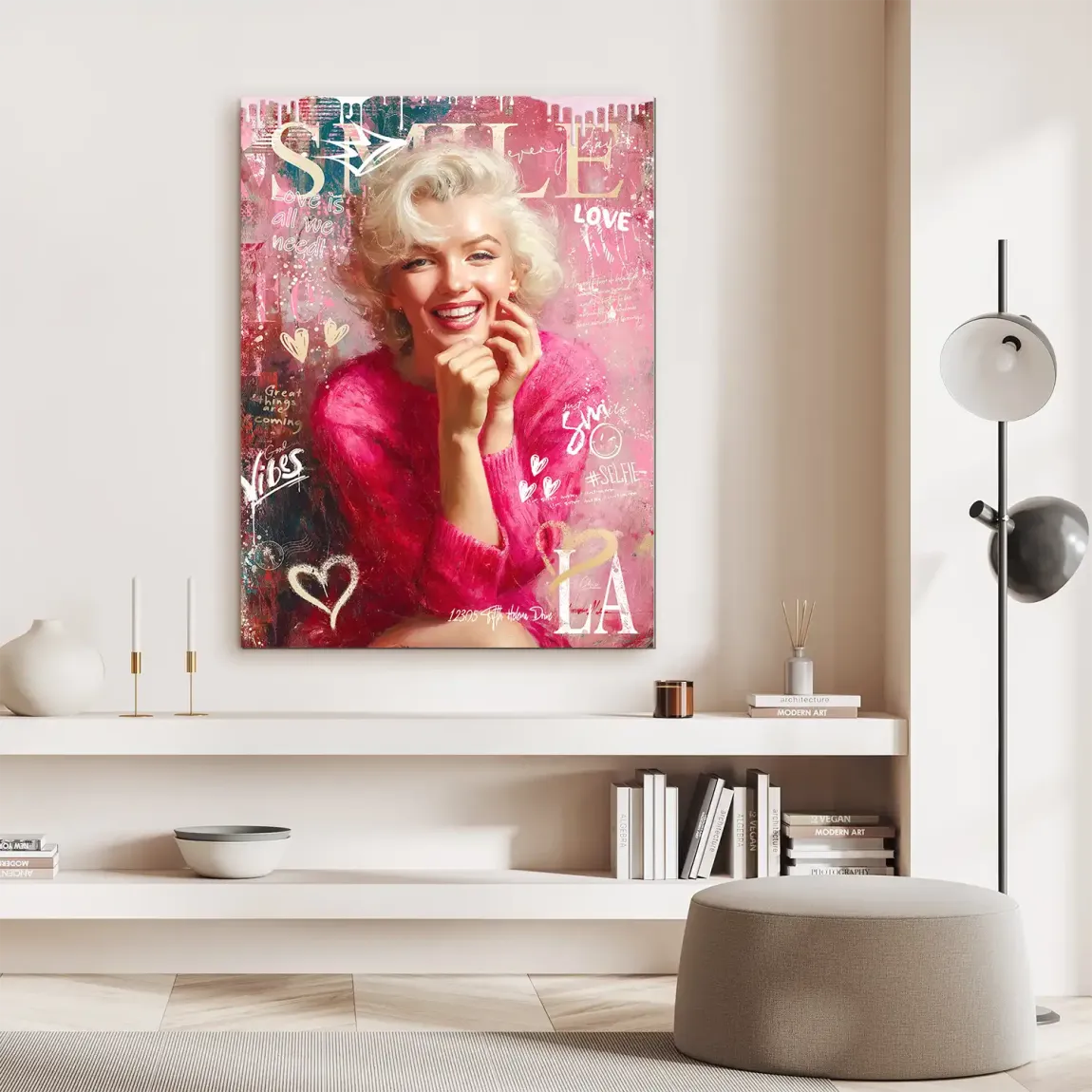 Smile in Pink Alu Dibond Bild INGALERIE
