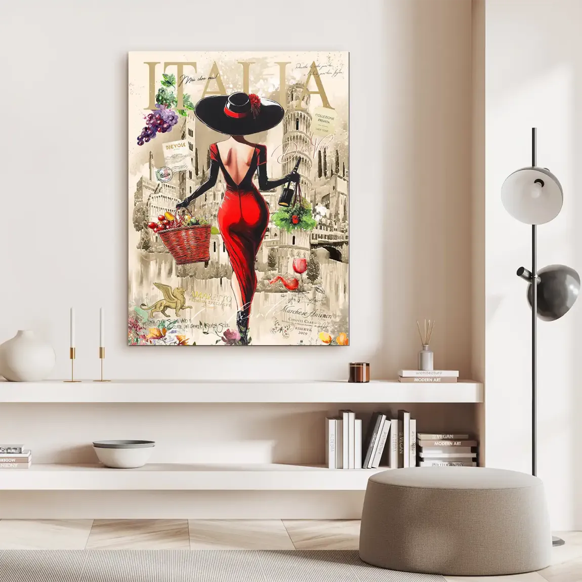 Dolce Vita Rosso Flair Alu Dibond Bild INGALERIE