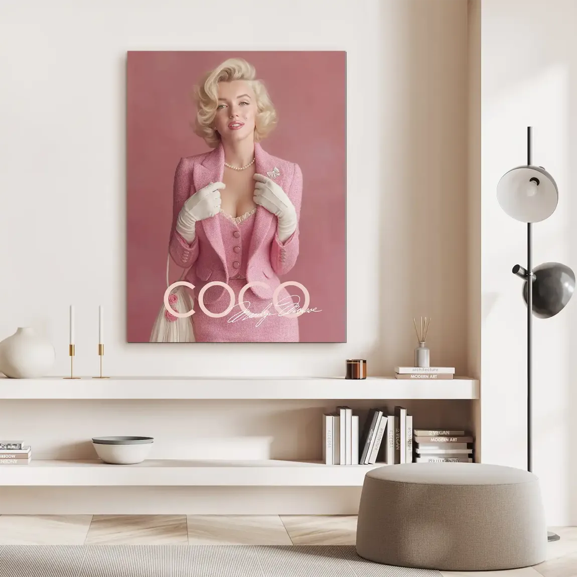 Eleganz in Rosé Monroe Alu Dibond Bild INGALERIE
