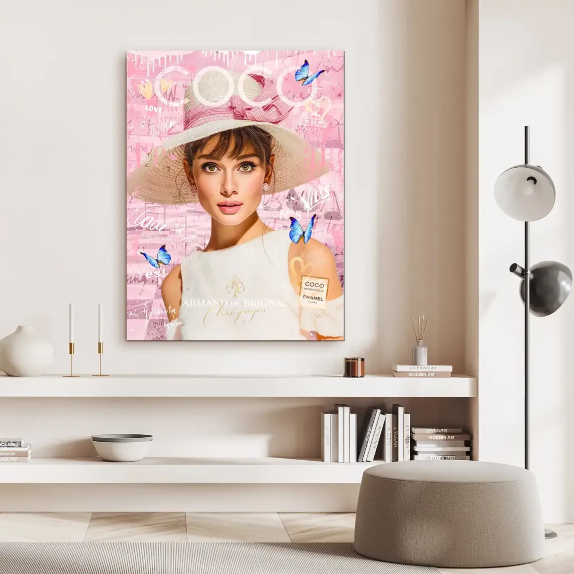 Audrey Hepburn Coco Armand Alu Dibond Bild INGALERIE