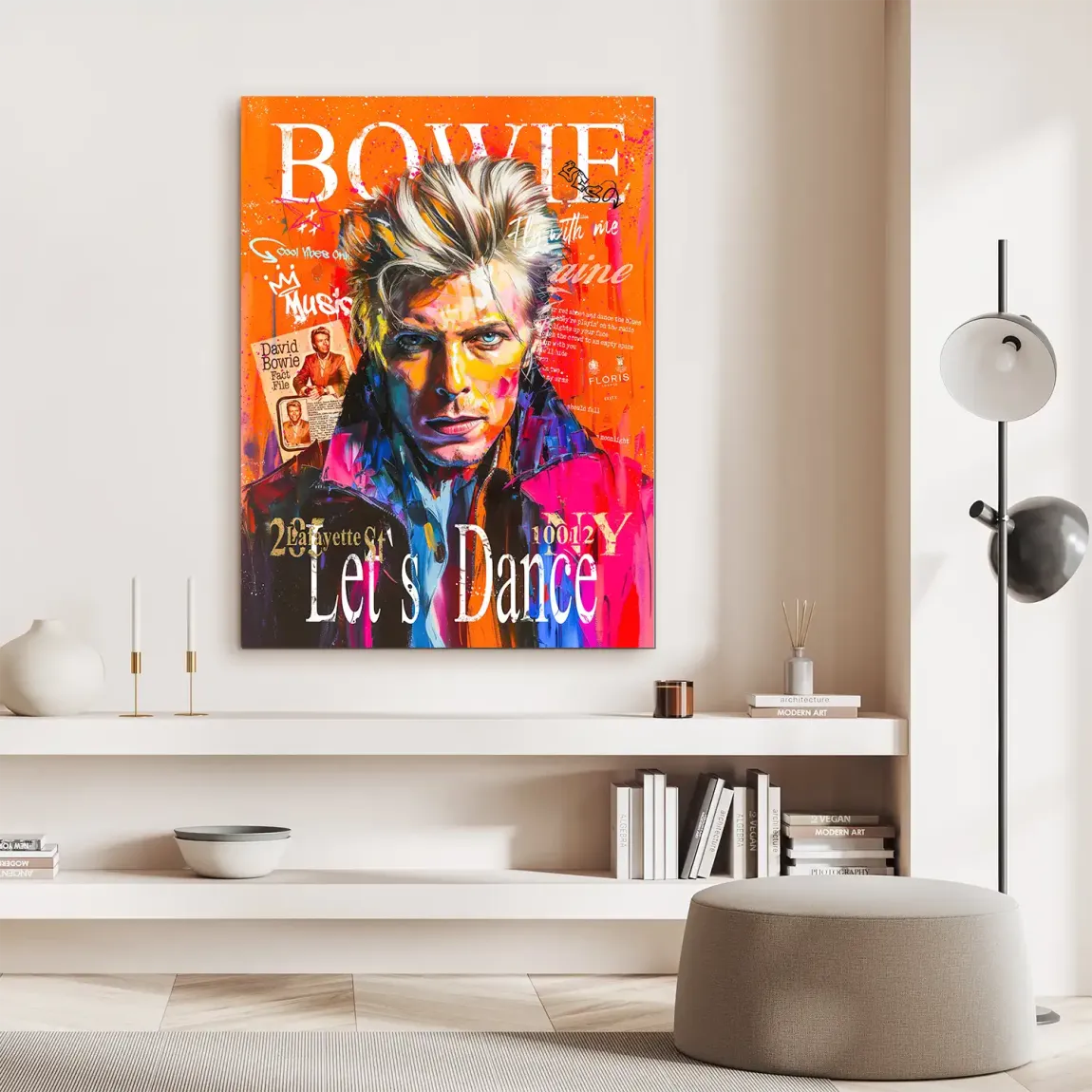 David Bowie Pop Art Vision Alu Dibond Bild INGALERIE