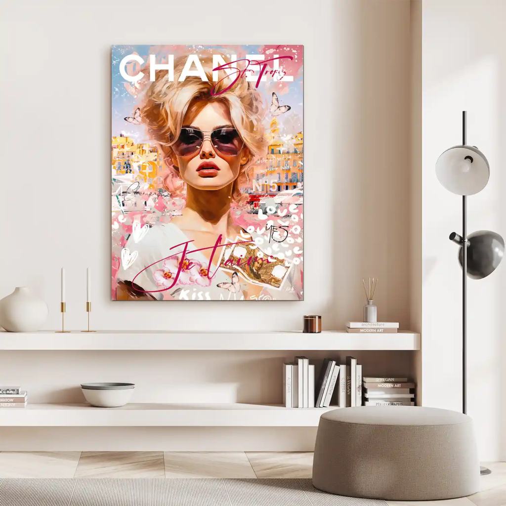 Pop Art Bardot Tropez Summer Aludibond Bild INGALERIE