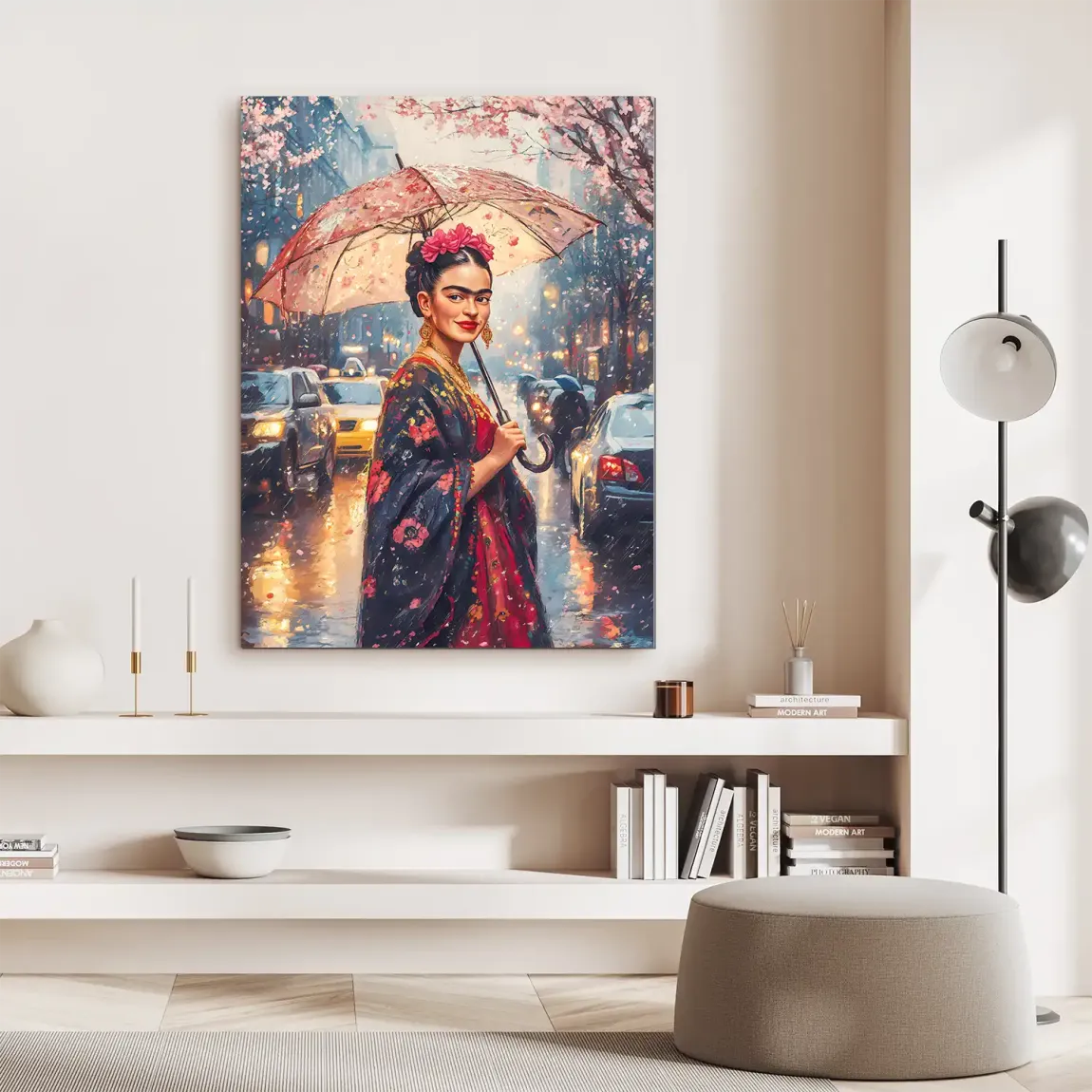 Frida im Abendregen Alu Dibond Bild INGALERIE