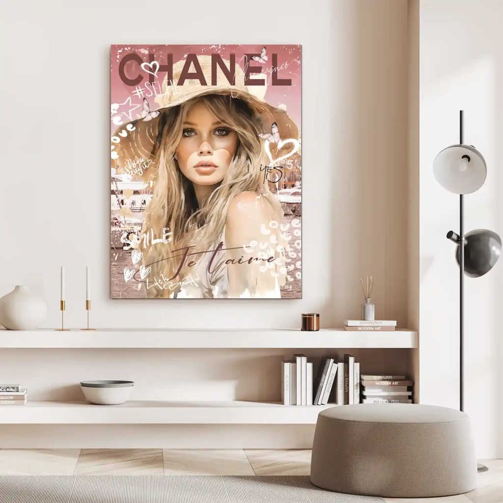 Pop Art Bardot Chanel Aludibond Bild INGALERIE