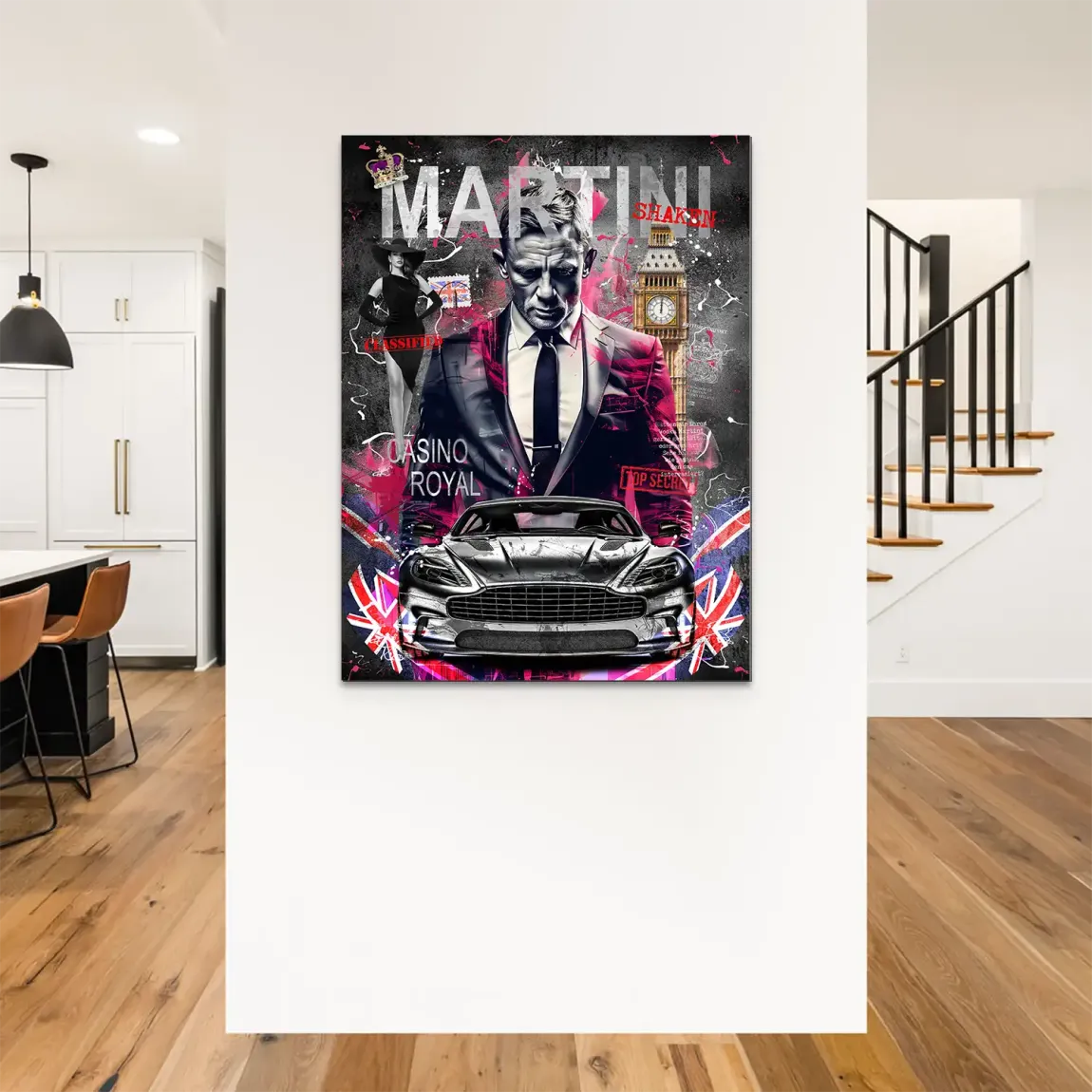 James Bond Royale Martini Alu Dibond Bild