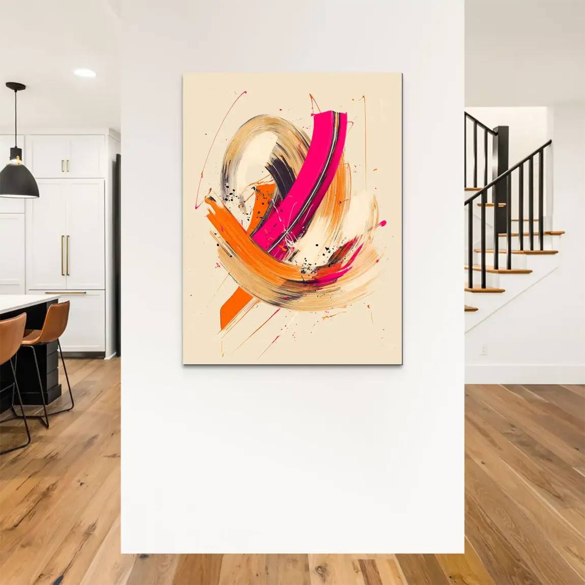 Bewegte Farbe Abstrakt Alu Dibond Bild