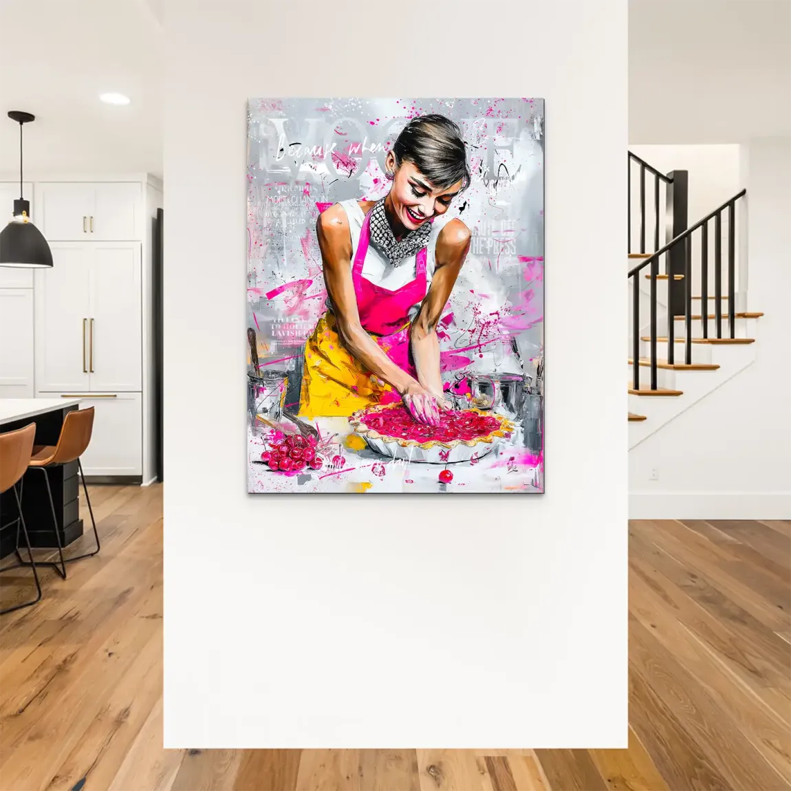 Cherry Bliss Audrey Hepburn Alu Dibond Bild