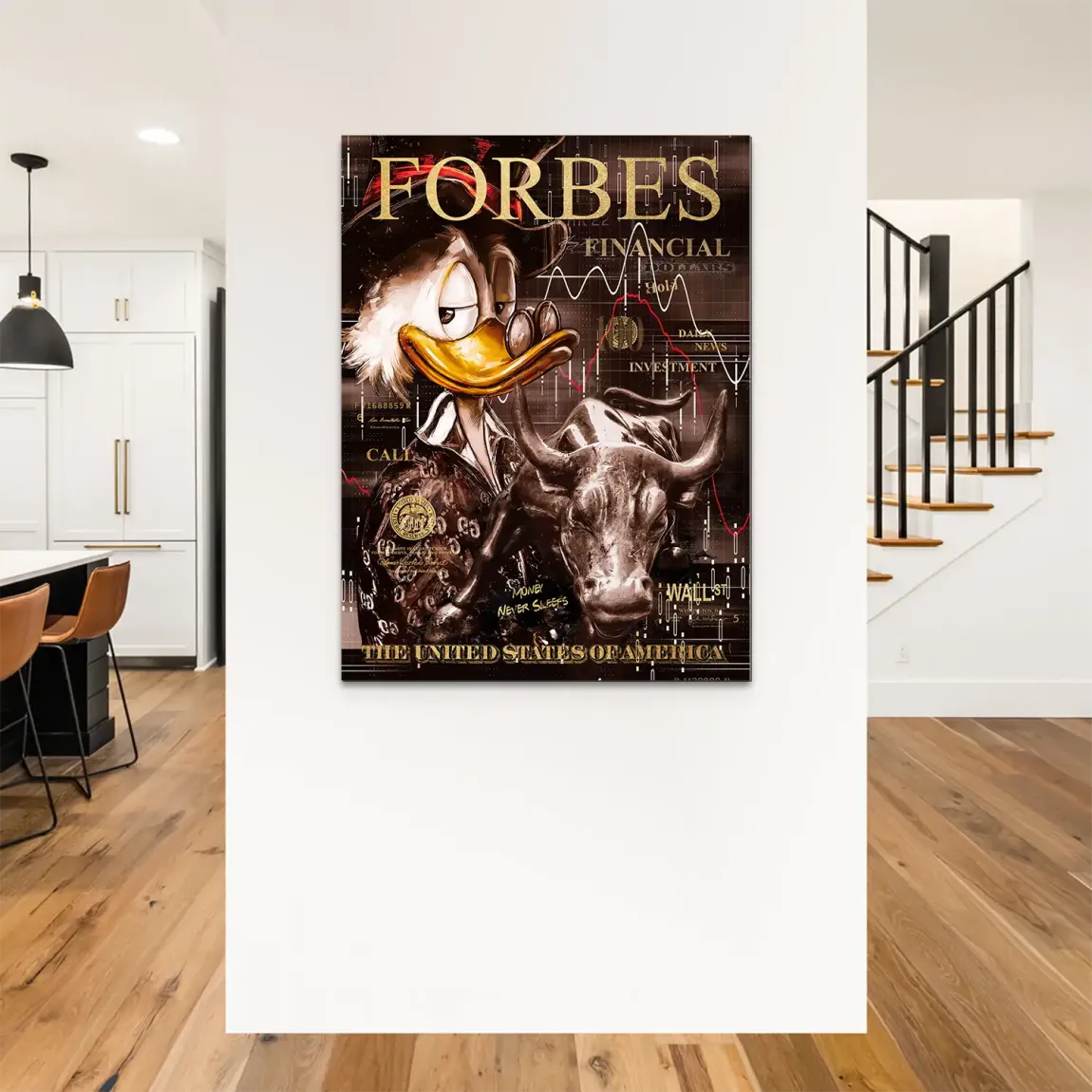 Wall Street Duck Alu Dibond Bild