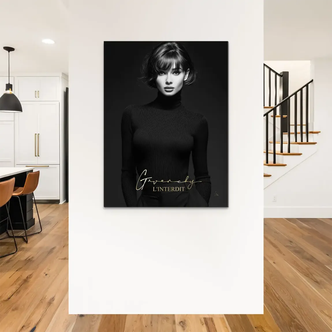 Audrey Givenchy Noir Alu Dibond Bild