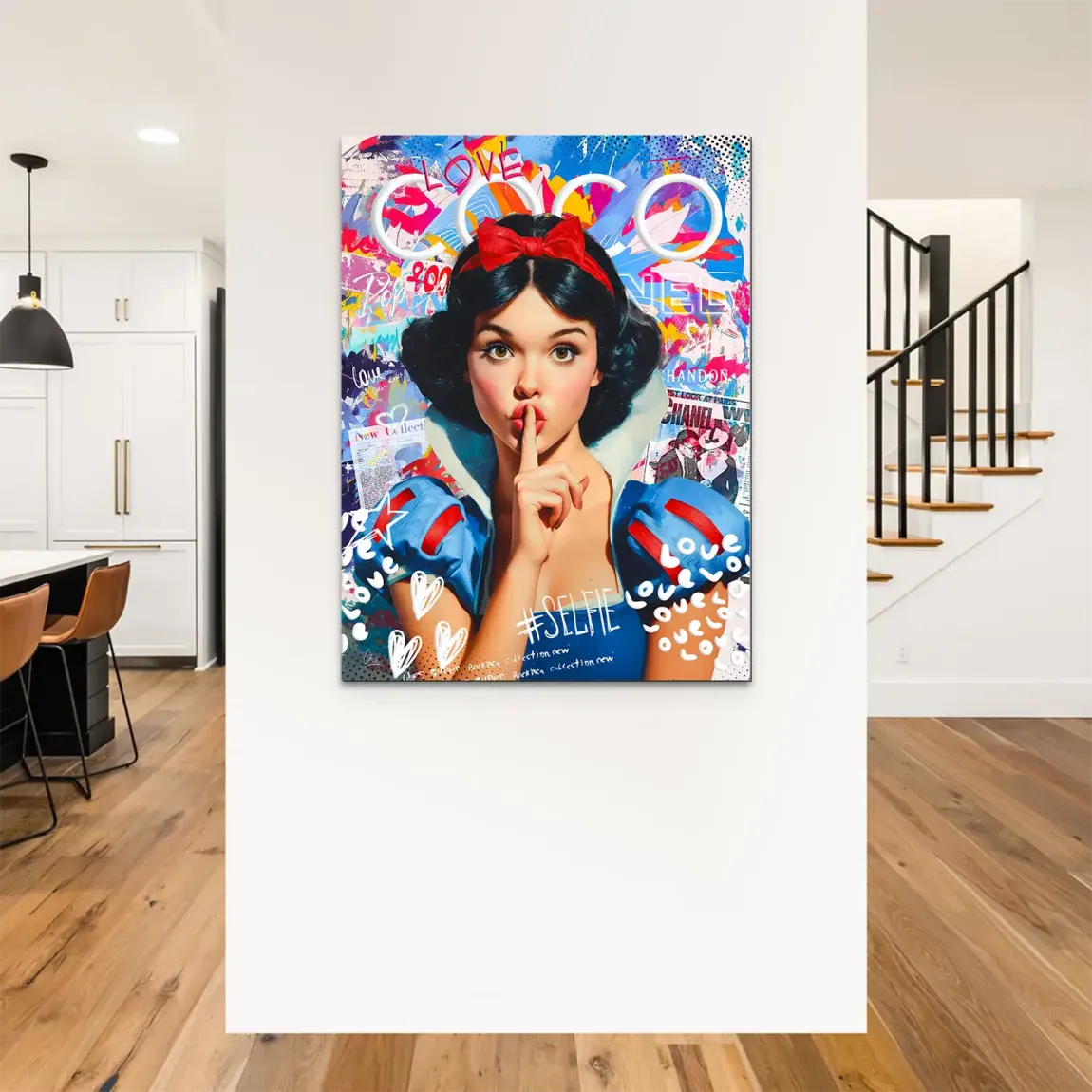 Schneewittchen Secret Pop Art Alu Dibond Bild