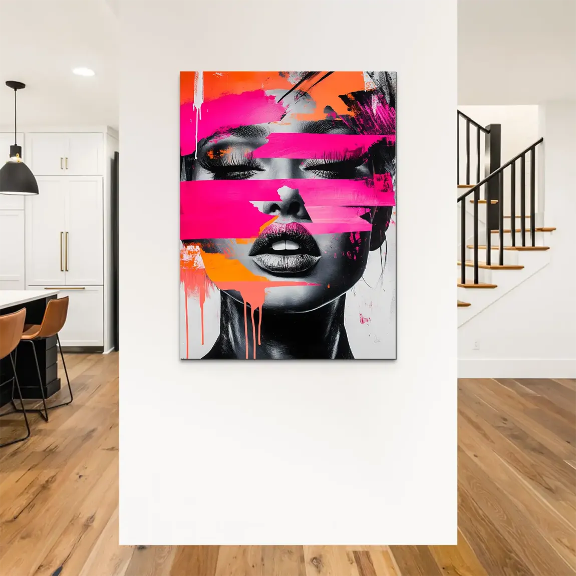 Abstrakt Pink Allure Alu Dibond Bild