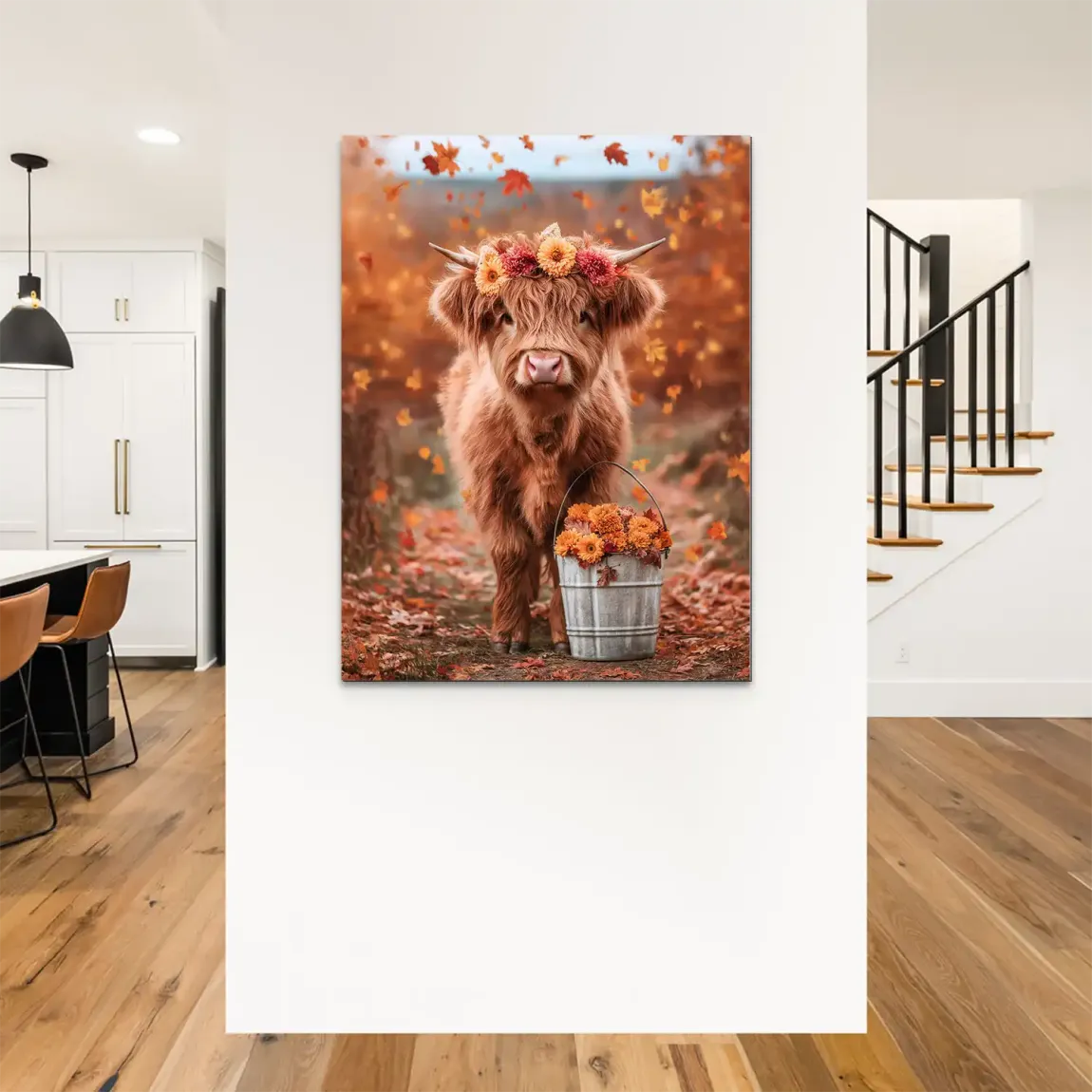 Herbstliebe Highland Alu Dibond Bild