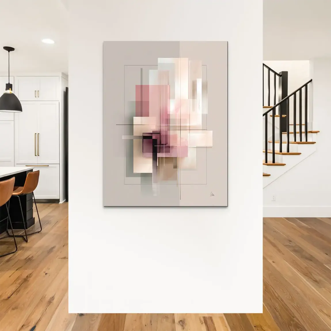 Soft Geometry Alu Dibond Bild