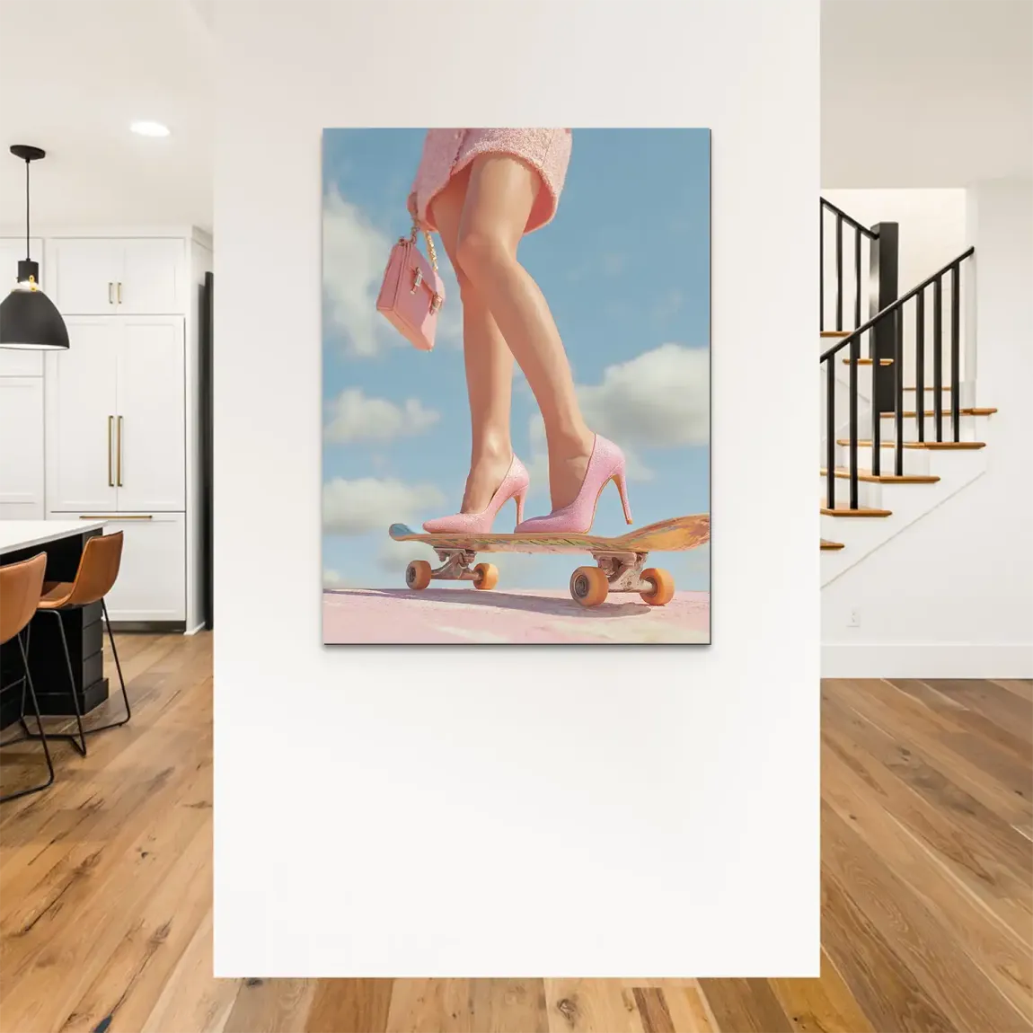 Pink Skate Alu Dibond Bild