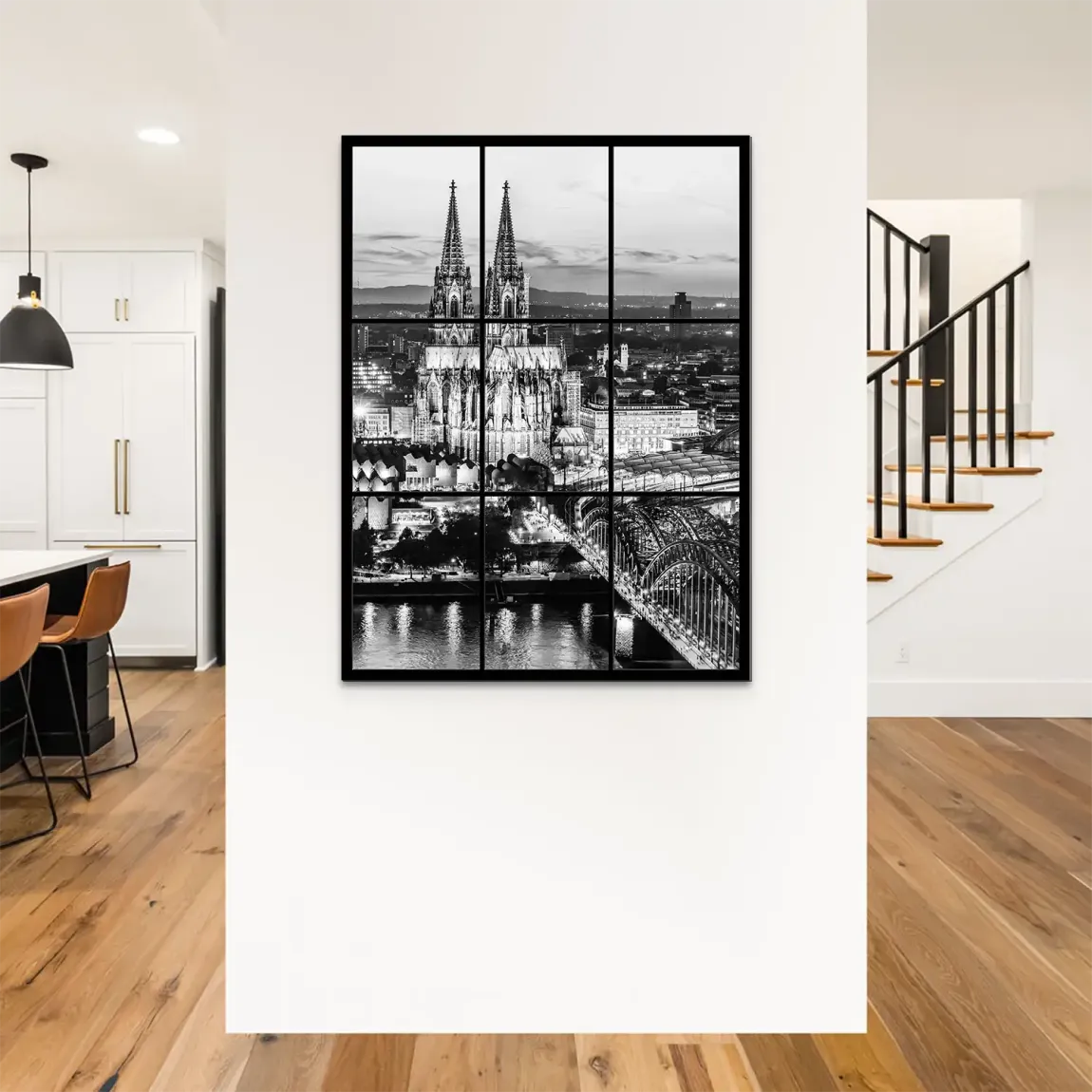 Köln Night Vision Alu Dibond Bild