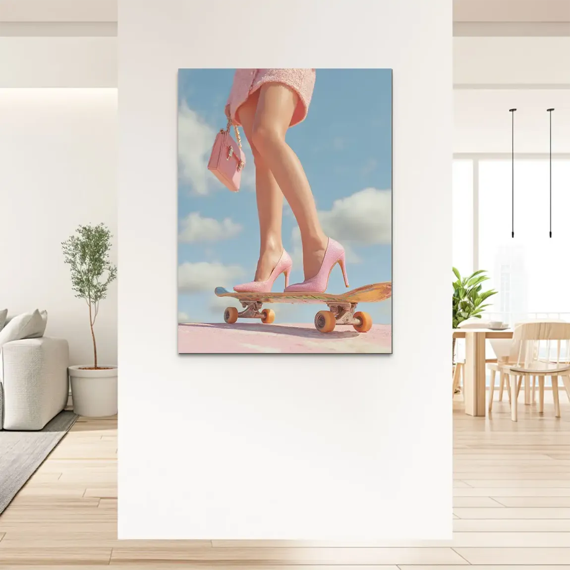 Pink Skate Alu Dibond Bild