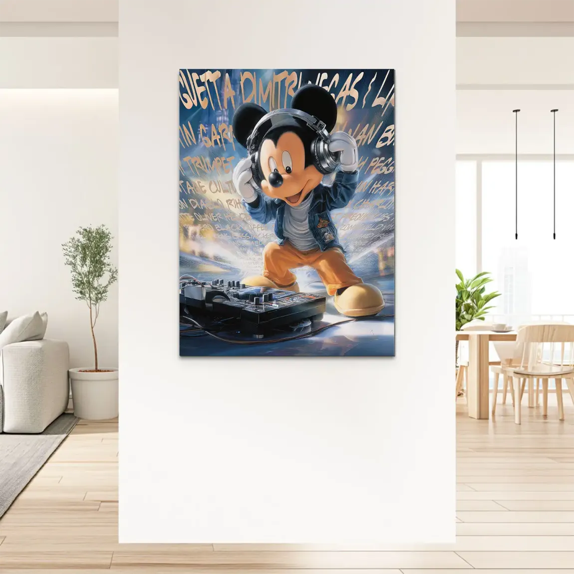 Micky Maus Sound of Style Alu Dibond Bild