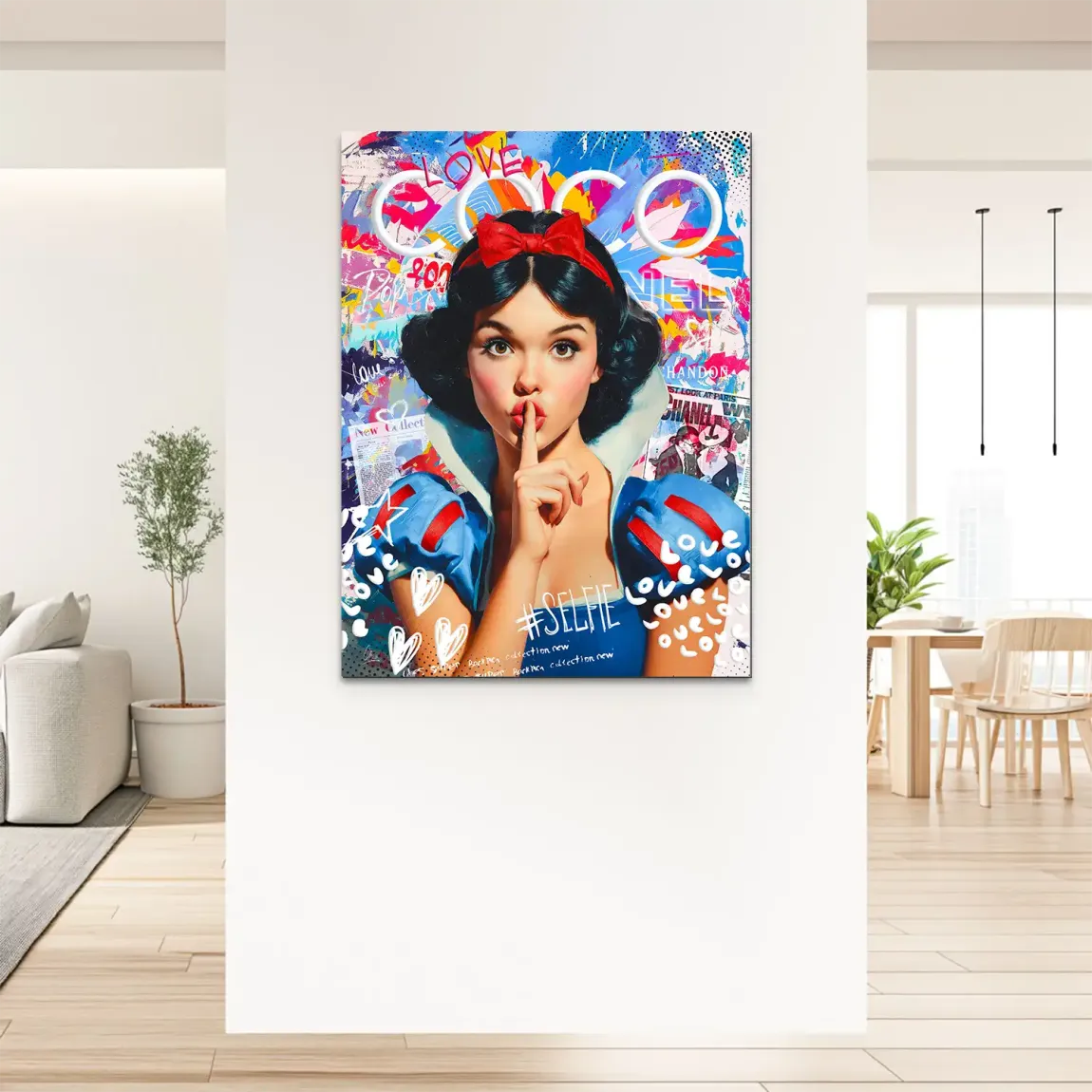 Schneewittchen Secret Pop Art Alu Dibond Bild