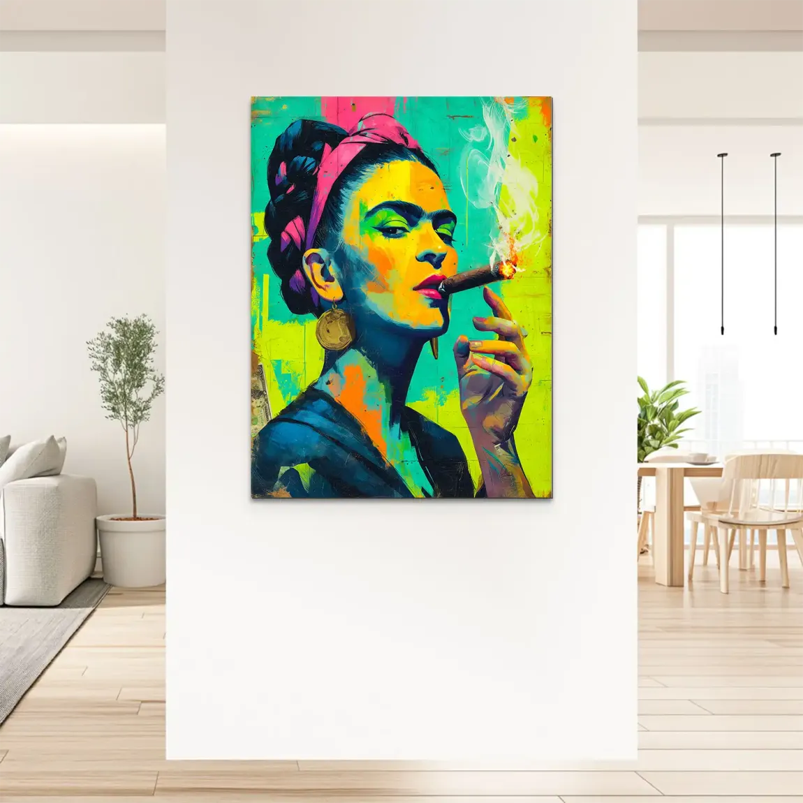Frida Smoke Queen Alu Dibond Bild
