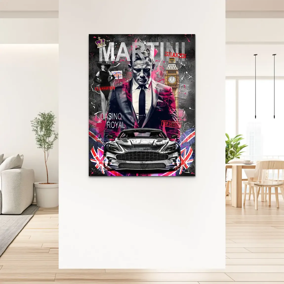 James Bond Royale Martini Alu Dibond Bild