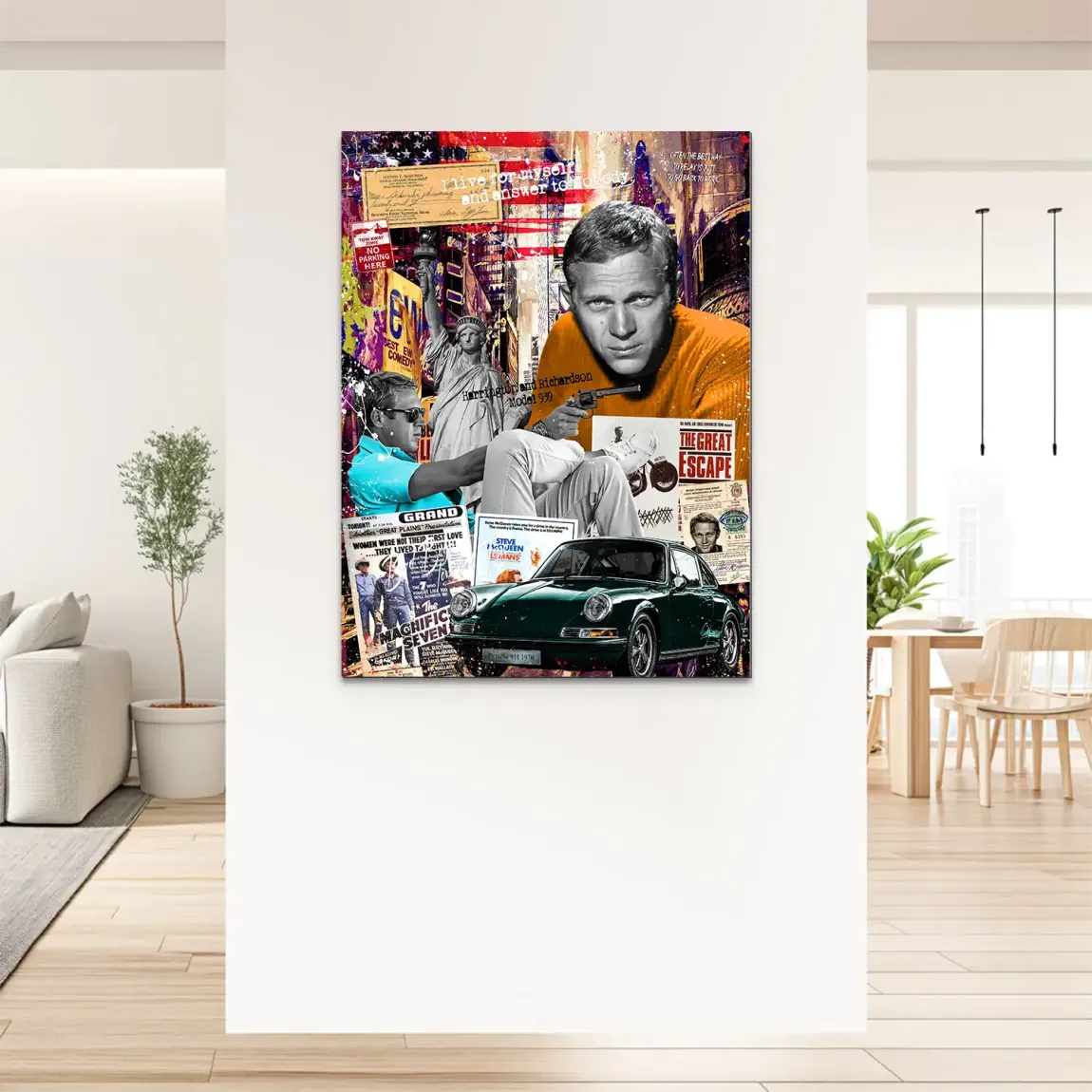 Steve McQueen Retro Drive Alu Dibond Bild