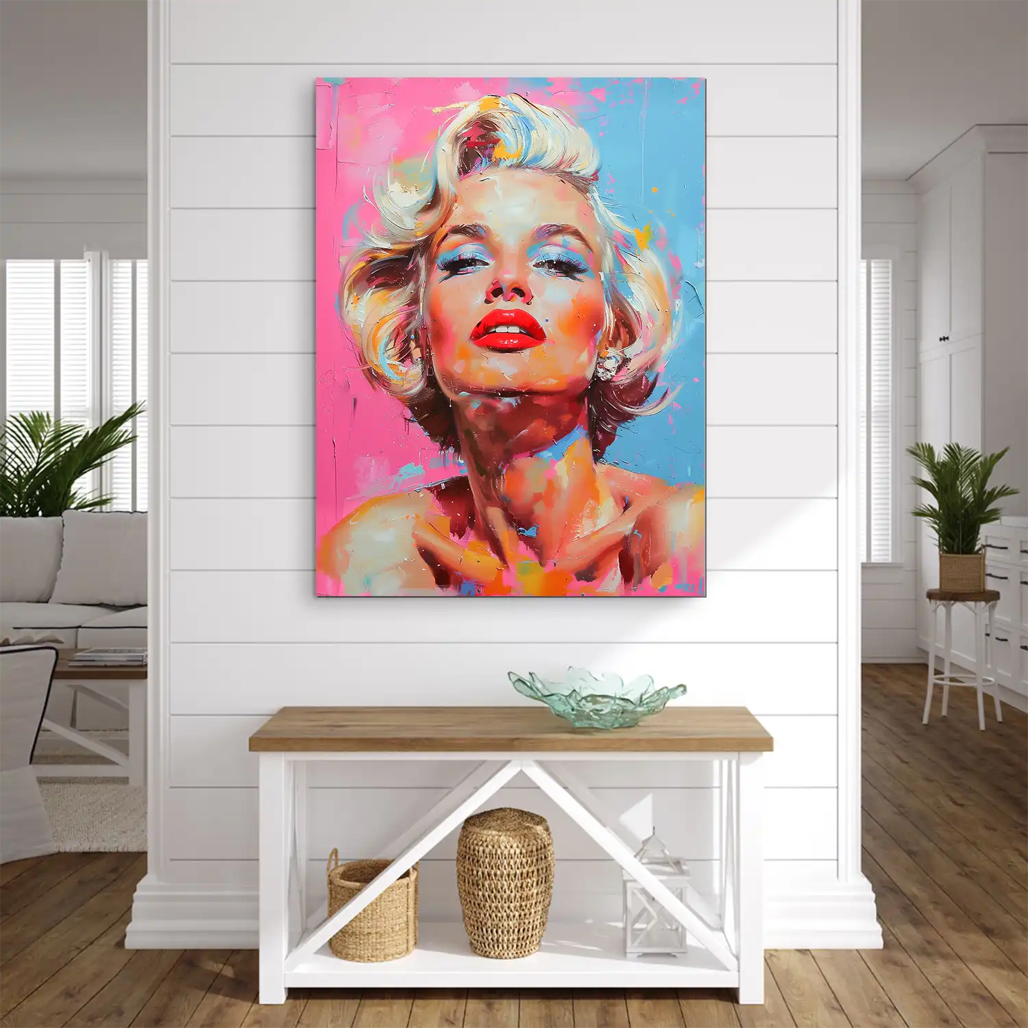 Marilyn Monroe Color Style AluDibond Bild INGALERIE