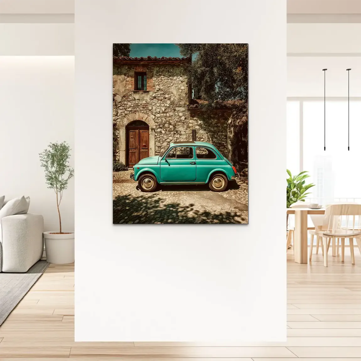 Toskana Fiat Charm Alu Dibond Bild