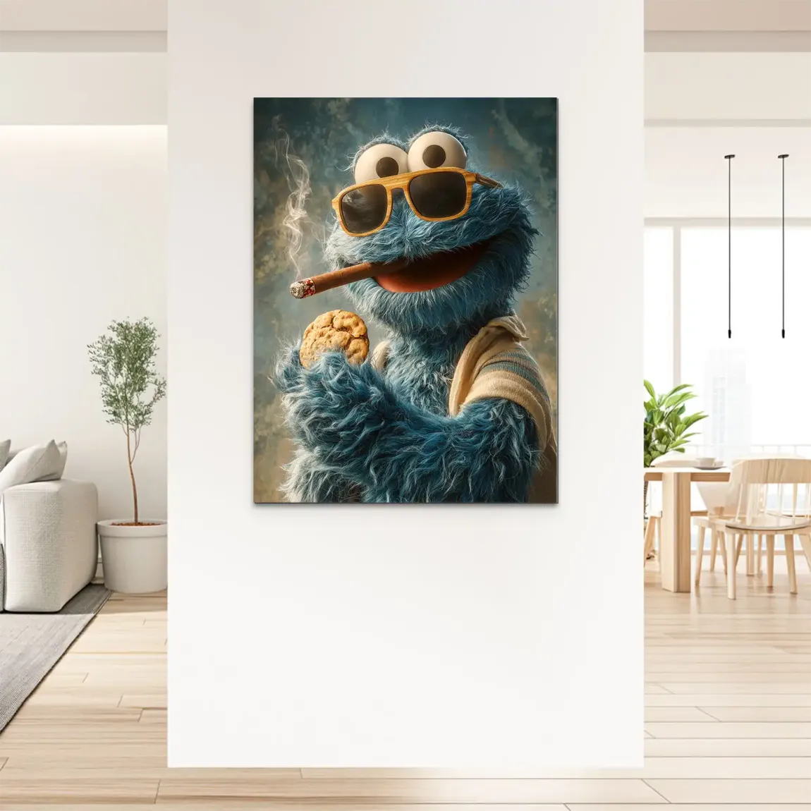 Cookie Monster Alu Dibond Bild