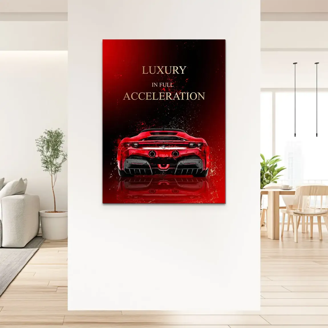 Ferrari Red Art Alu Dibond Bild