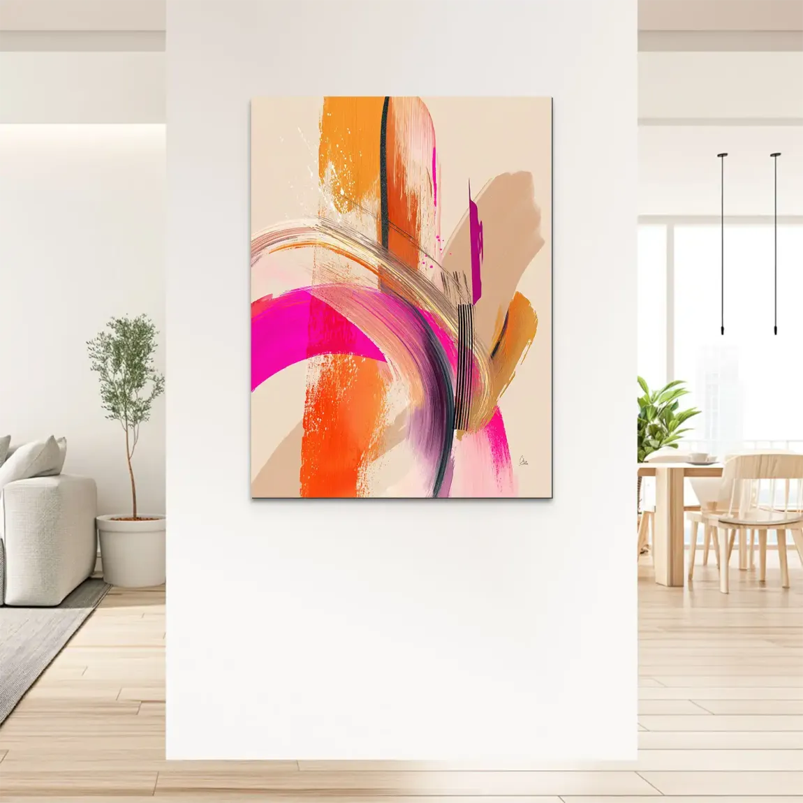 Amber Wave Alu Dibond Bild