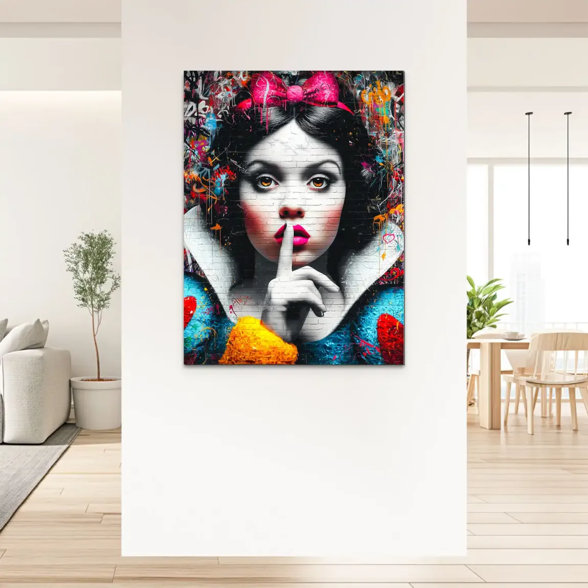 Schneewittchen Silent Pop Art Alu Dibond Bild