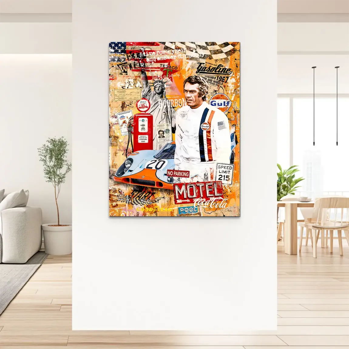 Steve McQueen Gasoline Spirit Alu Dibond Bild