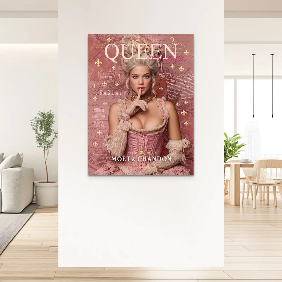 Marie Antoinette Rebellion Pop Art Alu Dibond Bild