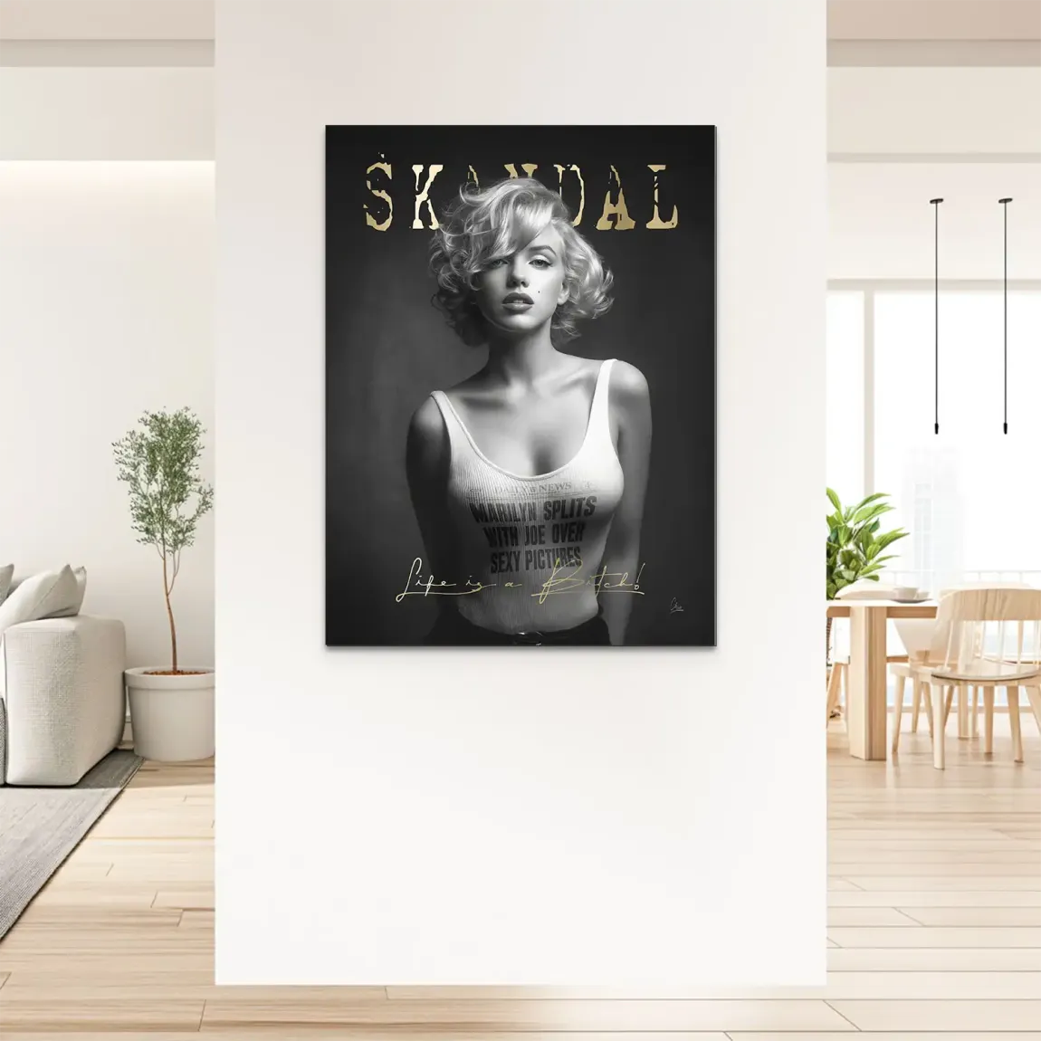 Marilyn Skandal Alu Dibond Bild