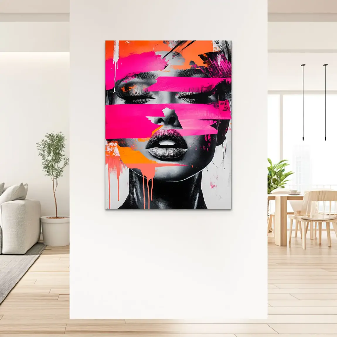 Abstrakt Pink Allure Alu Dibond Bild