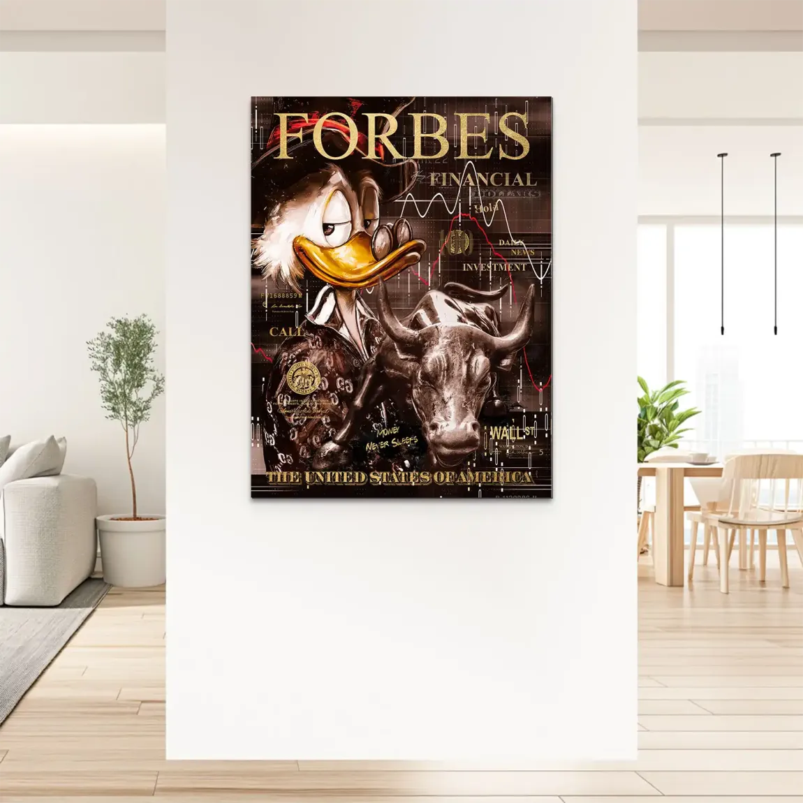 Wall Street Duck Alu Dibond Bild