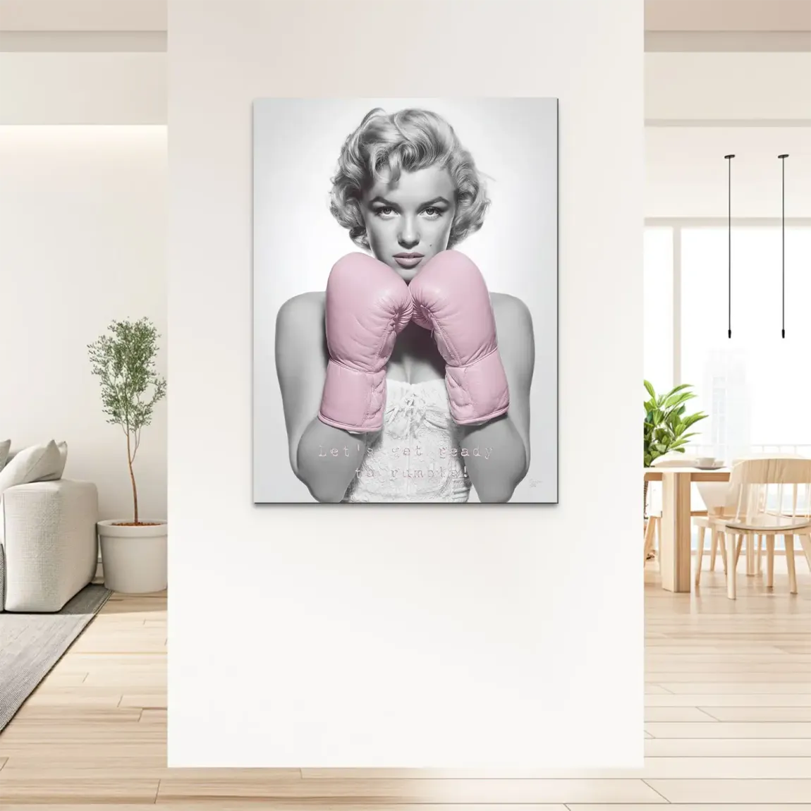 Boxing Marilyn Monroe Alu Dibond Bild