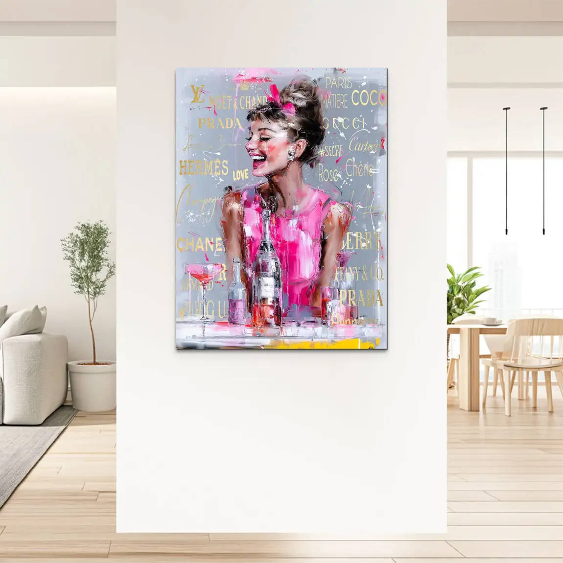 Audrey Pop Couture Alu Dibond Bild