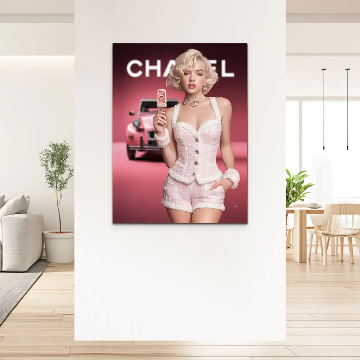 Pink Couture Marilyn Monroe Alu Dibond Bild