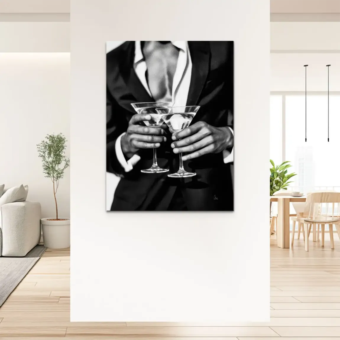 Gentleman Noire Alu Dibond Bild