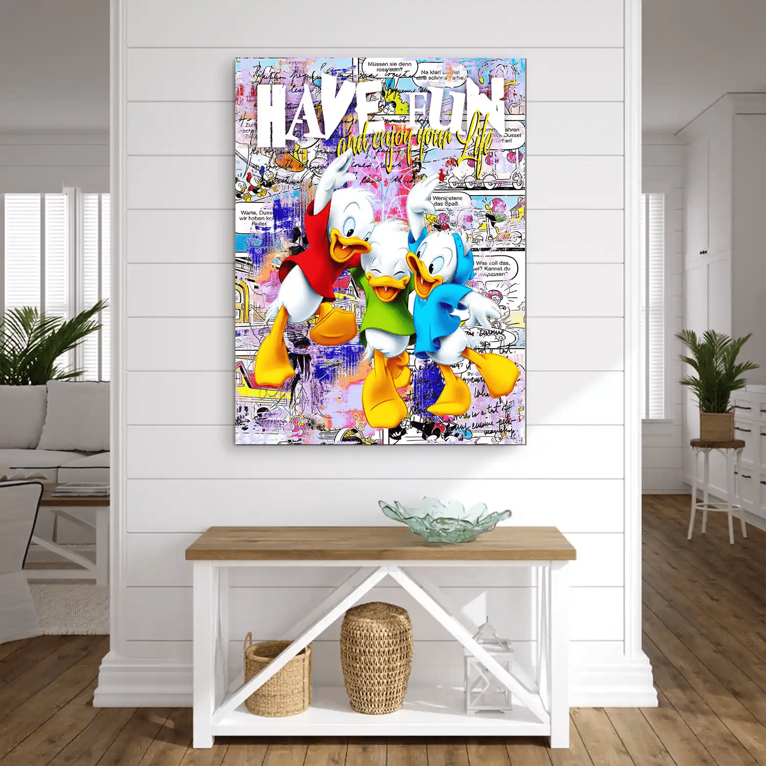Duck Kids Nr.2 Pop Art AluDibond Bild INGALERIE
