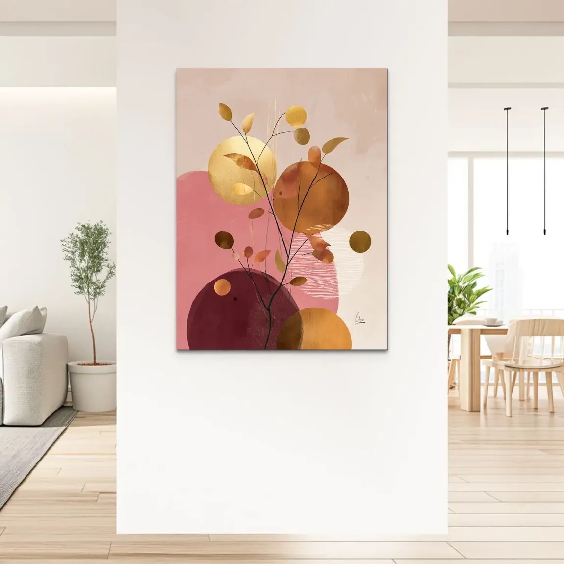 Golden Terra Harmony Alu Dibond Bild