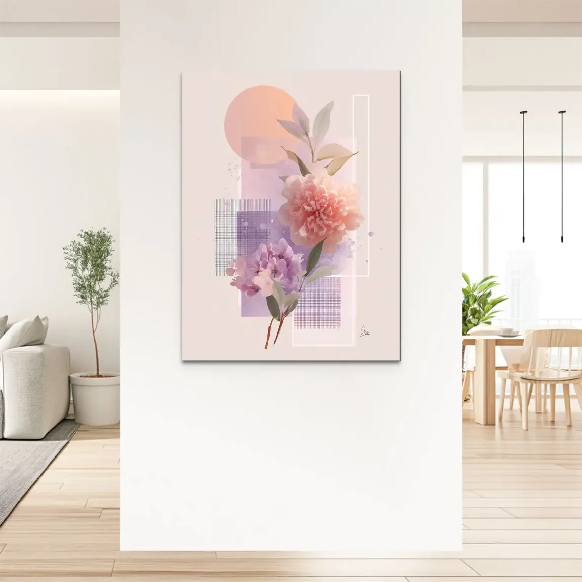 Soft Petal Harmony Alu Dibond Bild