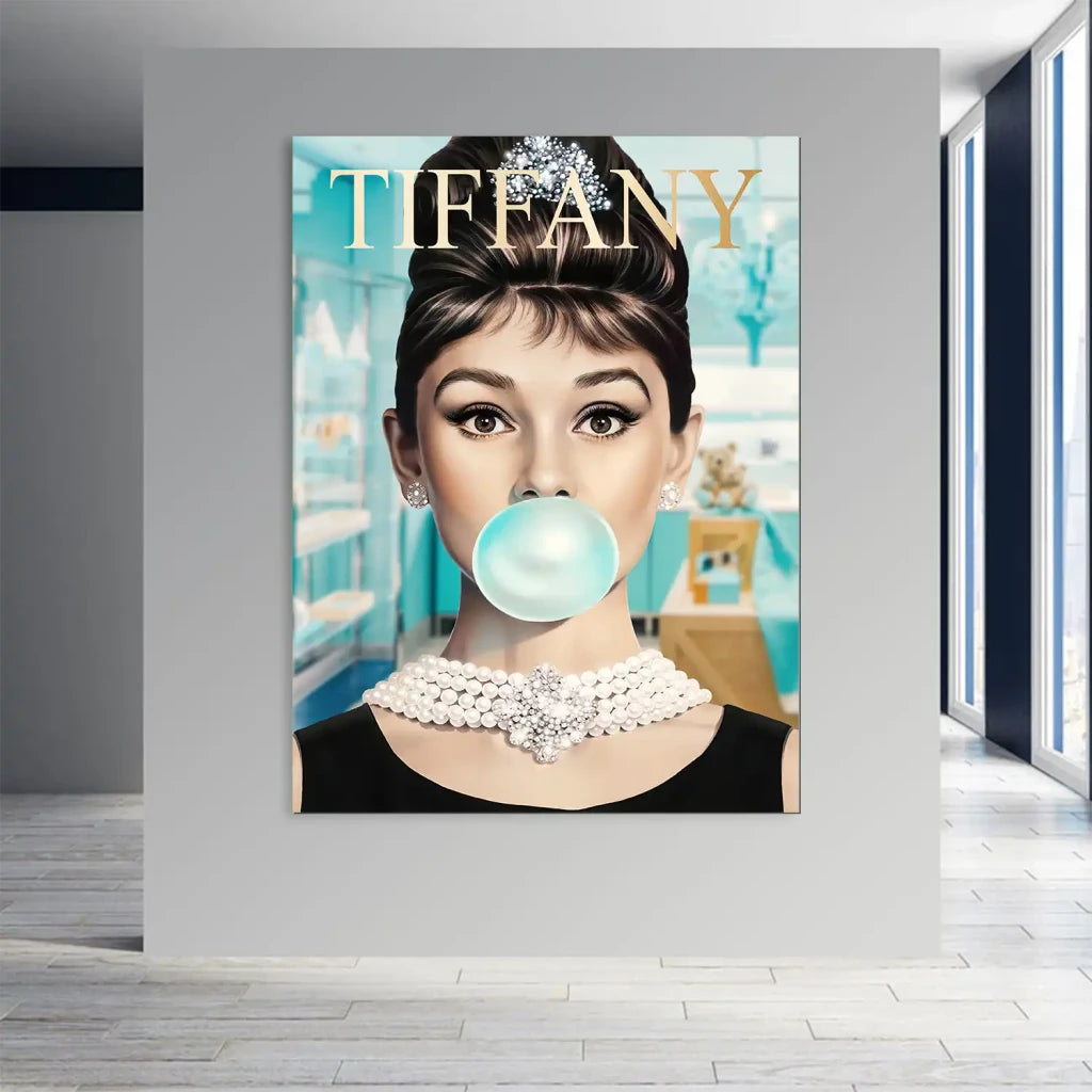 Audrey Bubble Gum AluDibond Bild INGALERIE