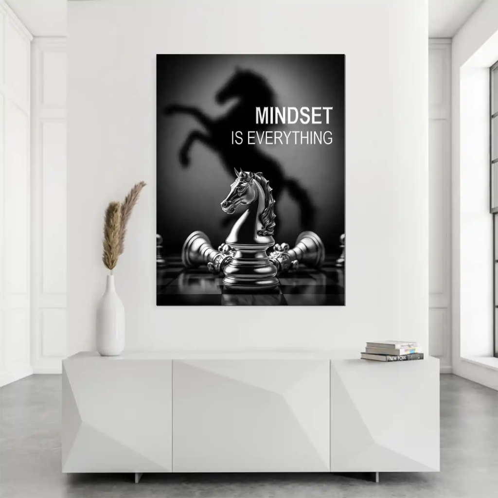 Motivation Schachfigur AluDibond Bild INGALERIE