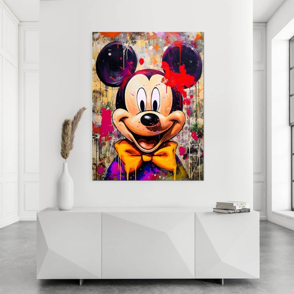 Micky Maus Abstrakt Style AluDibond Bild INGALERIE
