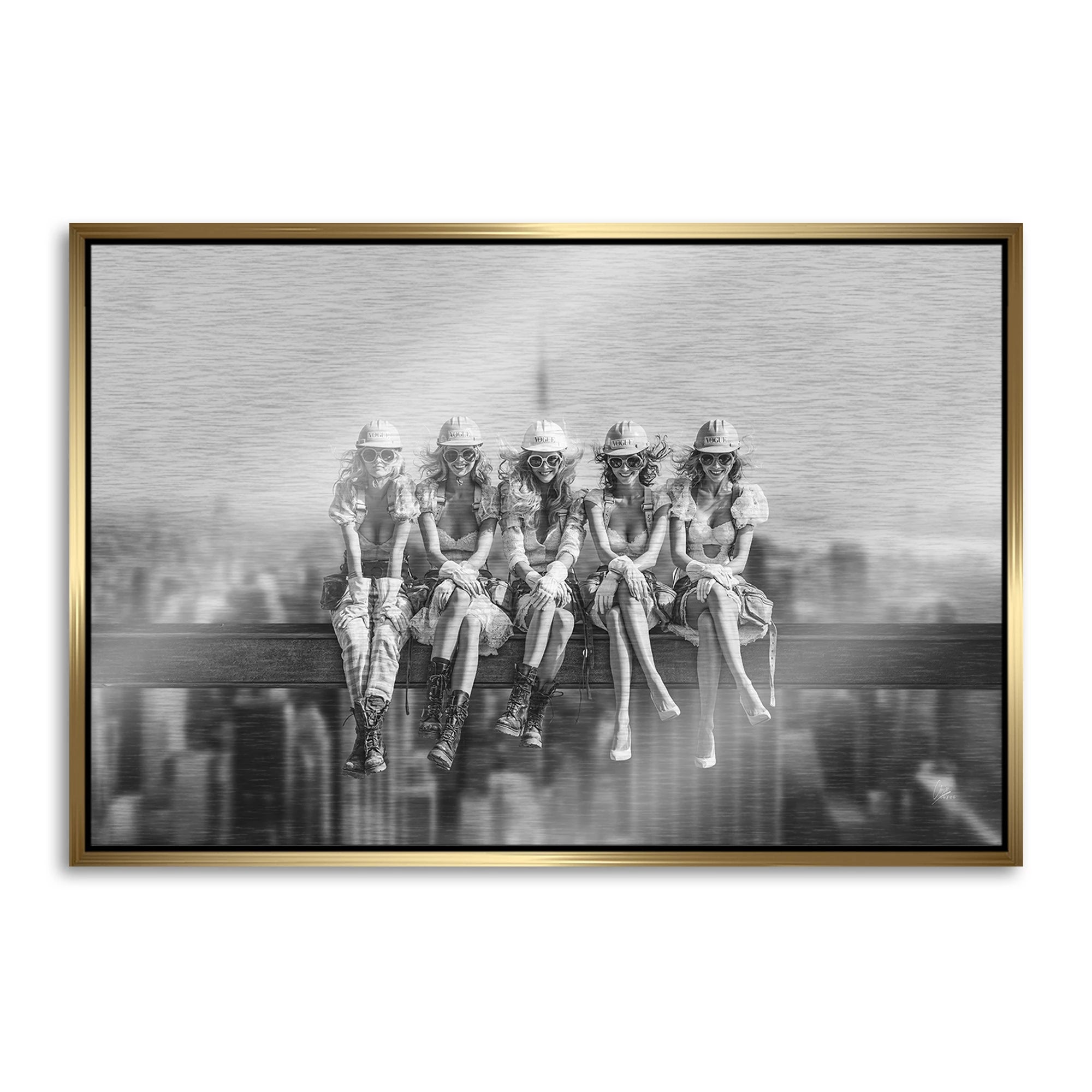 Skyline Girls Aluminiumbild gebürstet