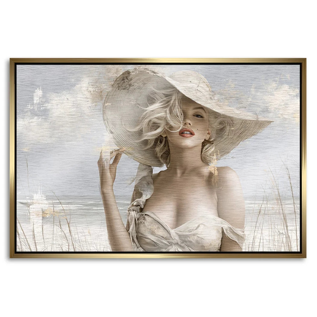 Marilyn Monroe Riviera Aluminiumbild gebürstet