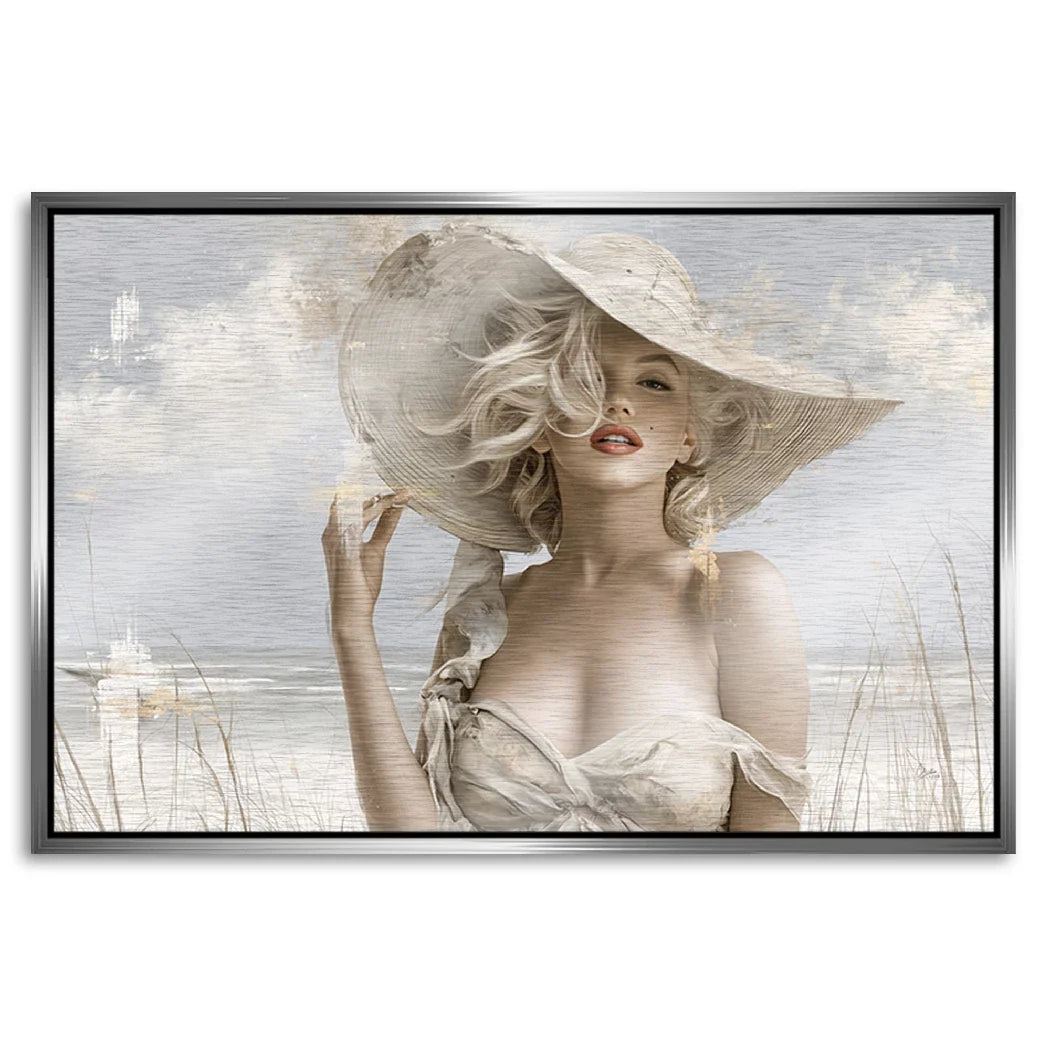 Marilyn Monroe Riviera Aluminiumbild gebürstet