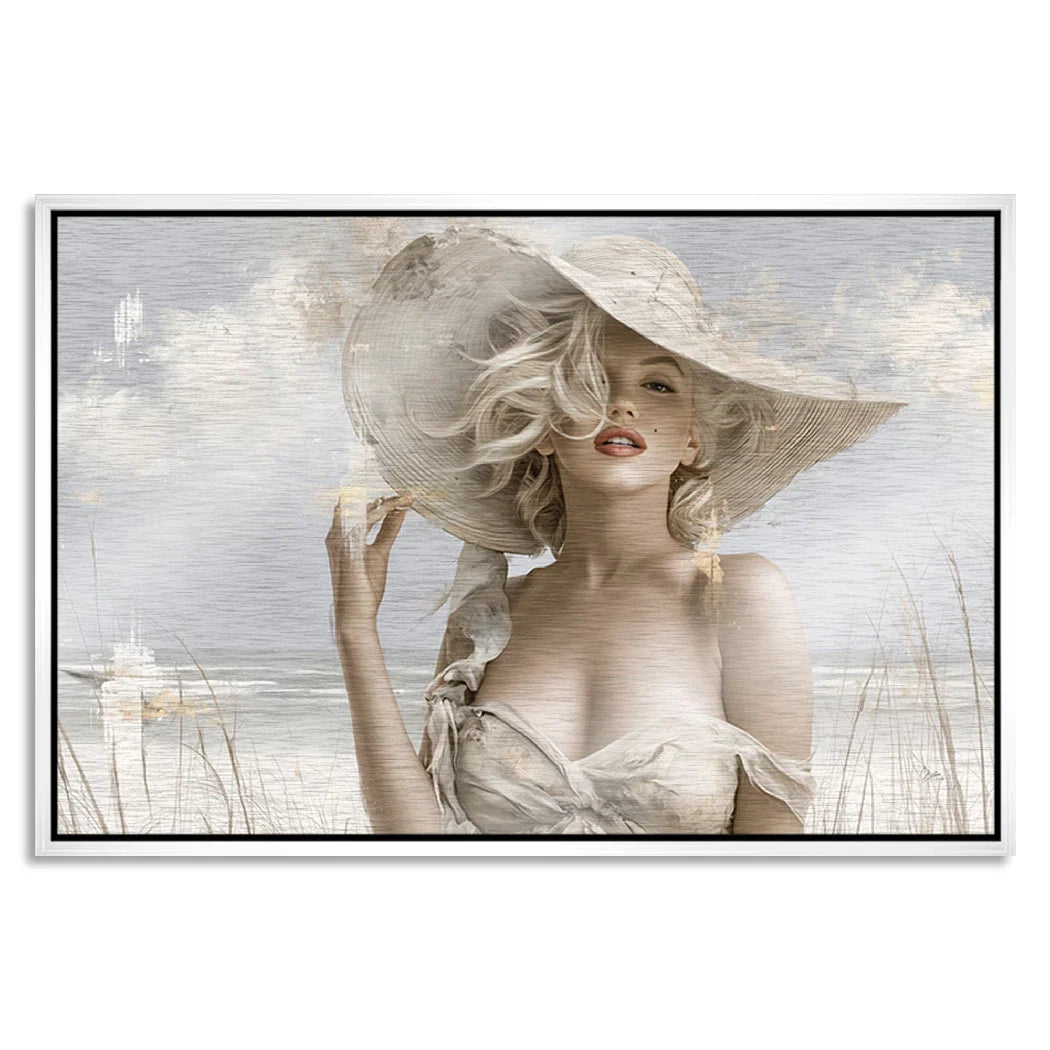 Marilyn Monroe Riviera Aluminiumbild gebürstet